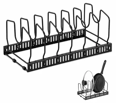 Deckelhalter für Schublade, 7 verstellbare Trenner, Organizer