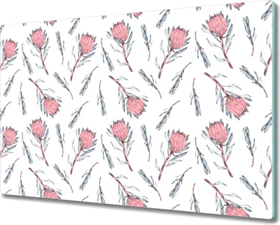 Produktbild von Glas Schneidebrett Herdabdeckplatten Schneideplatten - 80x52 cm - Proteablumen
