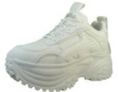 Image de Buffalo Dames Faible Sneaker Turbo One 1636745 blanc