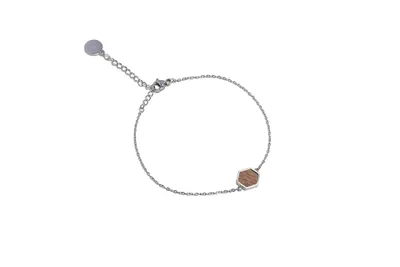 Produktbild von BeWooden-Frauen Argenti-Armband Sechseck-Armband S/M 17-21 cm