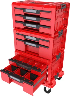 Obrázok produktu pre Qbrick System PRO Zásuvková dielenská súprava 3 RED ULTRA HD + 2x zásuvka 2 + 1x zásuvka 3 + Rollbrett