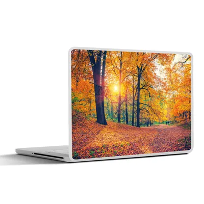 Produktbild von MuchoWow® Laptop Aufkleber Sticker Cover Bäume - Herbst - Wald - Herbstliche Blätter 25x18 cm - Laptop-Deko
