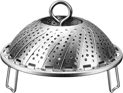 Obrázek produktu pro Kovová vložka do parního hrnce, 14 × 14 cm, na potraviny, rozkládací