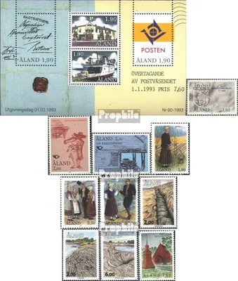 Produktbild von Briefmarken Finnland - Aland 1993 Mi 65-78 (kompl.Ausg.) Jahrgang 1993 komplett postfrisch Selbstverwaltung