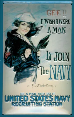 Produktbild von Blechschild Nostalgieschild :  I`d Join The United States Navy