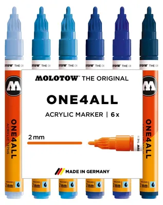 Immagine prodotto di Pennarello acrilico Molotow One4All 127HS Set blu