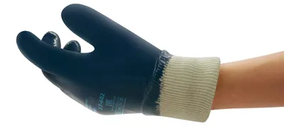Schutzhandschuhe Nitril, ölabweisend, Blau, Gr. 10, 12 Paar