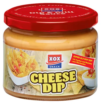 Obrázek produktu pro XOX Cheese Dip jemný pikantní sýrový dip ze smetanového taveného sýra 290ml