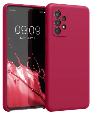 Produktbild von kwmobile Handyhülle für Samsung Galaxy A52 / A52 5G / A52s 5G Hülle - Case Silikon - Kabelloses Laden - Schutzhülle Cover in Sweet Cherry