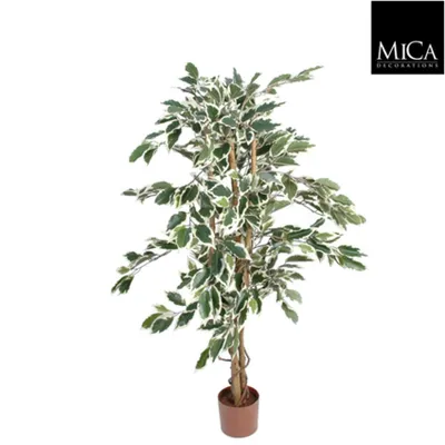 Image de Mica Decorations Ficus plante artificielle - H110 x Ø70 cm - Vert multicolore