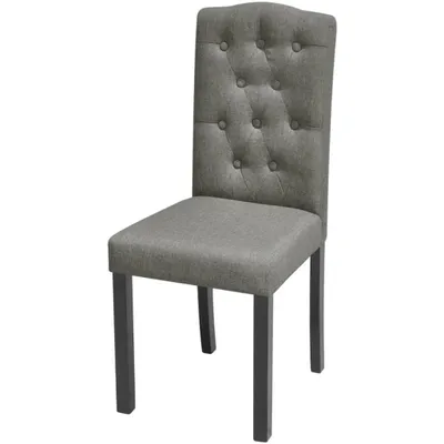 Produktbild von vidaXL Esszimmerstühle 4 Stk. Grau Stoff