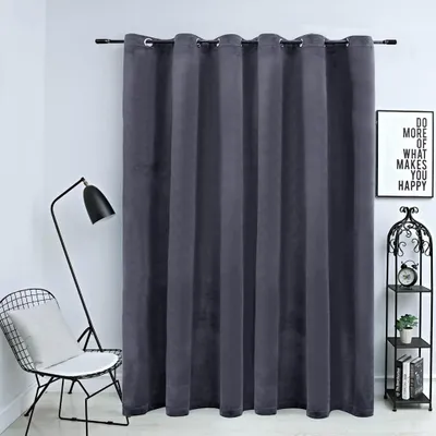 Zdjęcie produktu dla Vidaxl -Vorhang Blackout mit Ringen 290x245 cm Samt Anthrazit