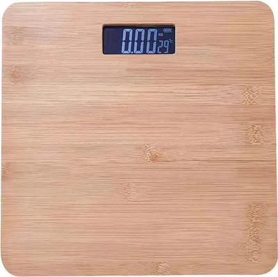 Image de Pèse-personne précis jusqu'à 180 kg bois électronique kg lb wagPRO-B3