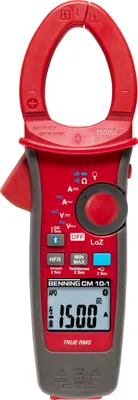 Produktbild von BENNING CM 10-1 Stromzange digital Datenlogger CAT IV 600 V Anzeige (Counts): 6000
