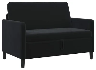 Zdjęcie produktu dla Sofa z schowkiem vidaXL, czarna, 122 x 78 x 87 cm, poliester