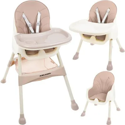 Produktbild von Hochstuhl für Babys, 3 in 1, rosa, max 20 kg, 60 x 75 x 92 cm, Kruzzel