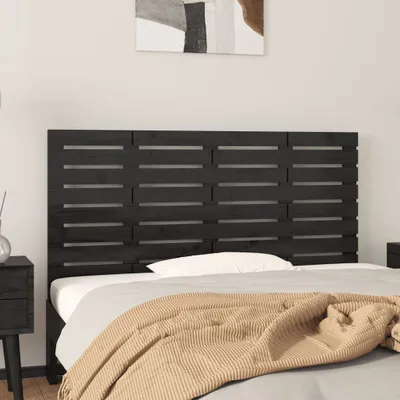Obrázok produktu pre vidaXL Nástenné čelo čierne 146x3x63 cm Masívne borovicové drevo