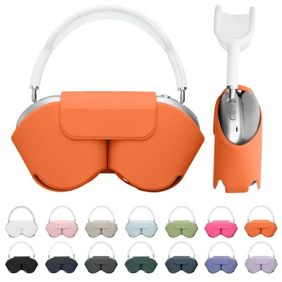 Produktbild von kwmobile Hülle für Apple AirPods Max / AirPods Max 2 Case - weiches Polyester Kopfhörer Cover - Sleep Mode kompatibel - Summer Orange