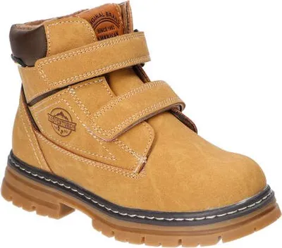 Produktbild von American Club Xd10023 Kinder Winterschuhe mit Fleecefutter Klett & Reißverschluss, Winterstiefel, Winterstiefeletten, Camel 28