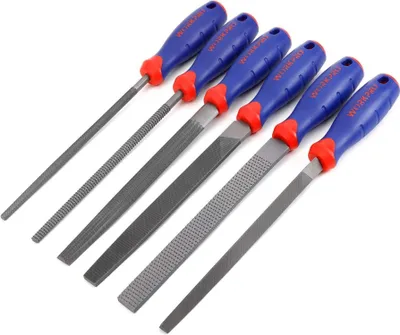 Produktbild von WORKPRO Feilensatz Flachfeile Halbrundfeile Rundfeile Dreikantfeile Feilraspel Rundfeilraspel 200mm