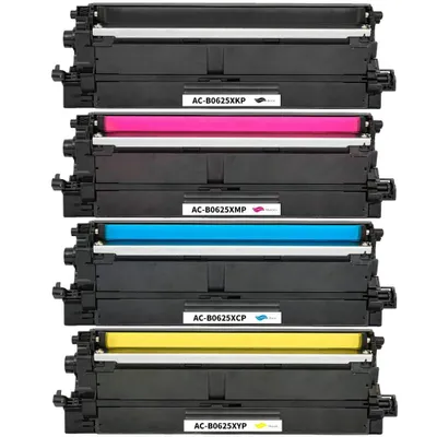 Produktbild von 4 Toner Brother TN-625 TN-625XLK TN-625XLC TN-625XLY TN-625XLM Tonerpatronen kompatibel Schwarz, Cyan, Magenta, Gelb Multipack Tonerkartusche SparSet