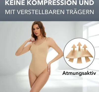 Produktbild von Go Wear Damen Body – Nahtlos, figurformend & bequem – Shapewear mit Stil, Bekleidung Größe:M, Unterwäsche Frau:Beige