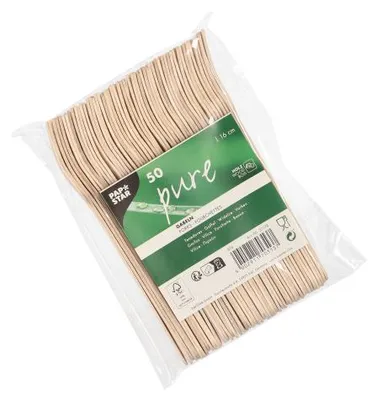 Produktbild von 1000 Gabeln Holz "pure" 16 cm