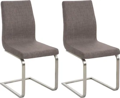 Produktbild von 2er Set Esszimmerstühle Belfort Stoff, Farbe:blau
