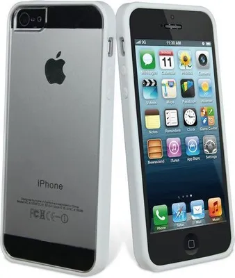 Produktbild von muvit Bimat, iPhone 5 Bumper, Weiß Transparent