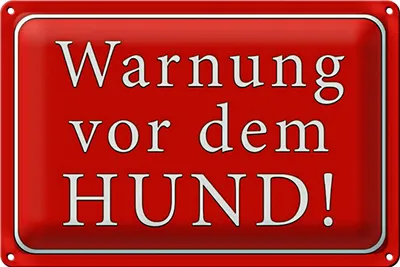 Produktbild von Blechschild Hund 30x20cm Warnung vor dem Hund
