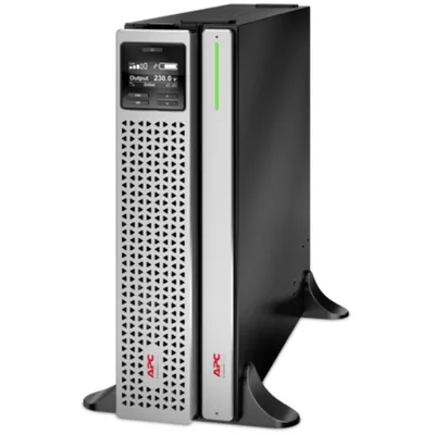 Produktbild von APC Smart-UPS On-Line, 1000VA/1000W, Rackmontage 2HE, 230V, 6x C13 IEC-Ausgänge, SmartSlot, verlängerte Laufzeit, mit Schienenkit, Doppelwandler (Online), 1 kVA, 1000 W, Sine, 50 V, 150 V