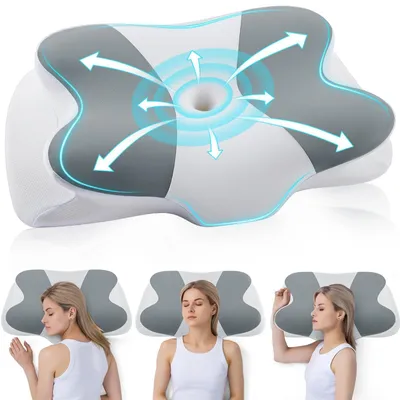 Produktbild von Ergonomisches Nacken- und Schulterkissen - 62x37x12 cm - Unterstützung für Kopf/Nacken