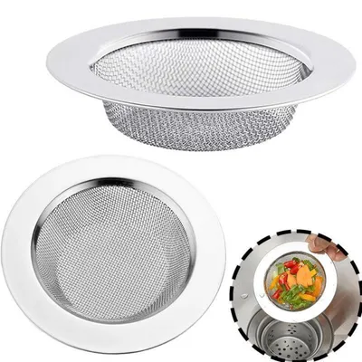 Image de Crépine de vidange en acier inoxydable, 7,7 cm, universelle, pour douche, baignoire, lavabo, cuisine