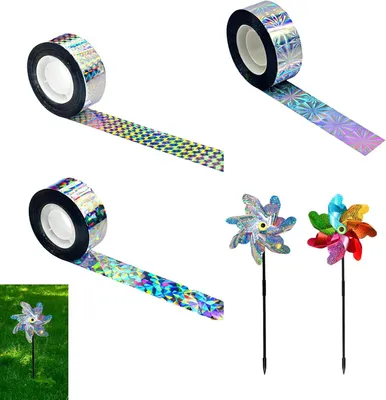 Produktbild von Vogelabwehr Band 80 m x 2.2 cm, 3 Rollen, für Garten
