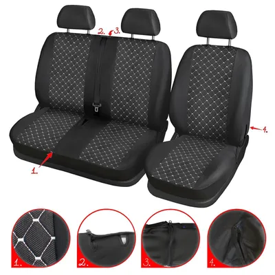 Obrázek produktu pro Potahy sedadel autobusu 2+1 pro VW Transporter T5 2003-2015 Potahy z polyesterové tkaniny