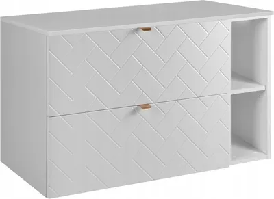 Produktbild von RODAN | Waschbeckunterschrank 100 cm - Weiß Matt - Badezimmerschränke - Badmöbel - Waschbecken Unterschränke - Arbeitsplatte - Weißes Bücherregal