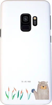 Produktbild von Mr. & Mrs. Panda Samsung Galaxy S9 Handyhülle Otter Stein - Weiß - Geschenk, Handy Schutzhülle, Neugierig, Seeotter See, Cover, Hülle, Grüßen, Smartphone, Pflanzen
