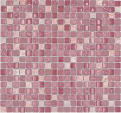 Produktbild von Mosaikfliese Transluzent rosa Glasmosaik Crystal Stein rosa BAD WC Küche WAND MOS92-1002_f