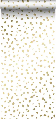 Obrázek produktu pro ESTAhome Terrazzo Mat Terrazzo-Motiv Weiß und Gold - 139133 - 0,53 x 10,05 m
