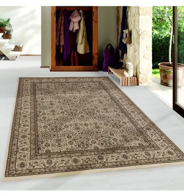 Produktbild von TapisTrend Orientalischer Teppich Beige 80x150 cm Kurzflorteppich mit antikem Ziermuster