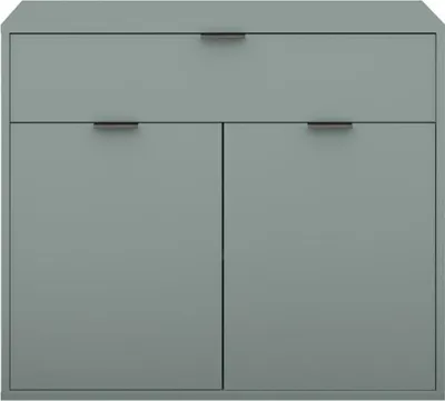 Produktbild von FURNARO Kommode Bonnie Sideboard Beistellschrank B/H/T: 101x87x45 cm, Farbe:Pine green matt lack