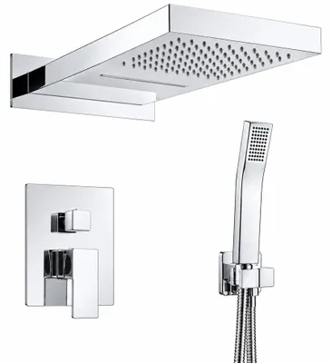 Produktbild von Silla Enzo Unterputz Duschset Chrom, Regendusche, Handbrause, S-1101, Messing