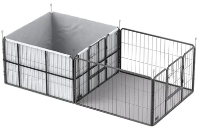 Produktbild von Hunde-Wurfbox, 7-teilig, Stahlrahmen, Oxford-Gewebe