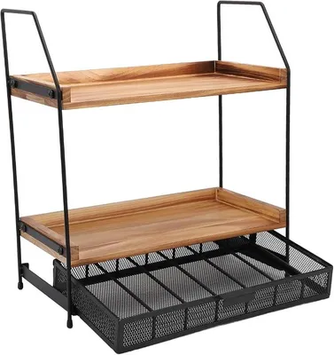 Produktbild von Kaffee Bar Organizer, Arbeitsplatten Aufbewahrung mit Schublade for Kaffeestation und Küche