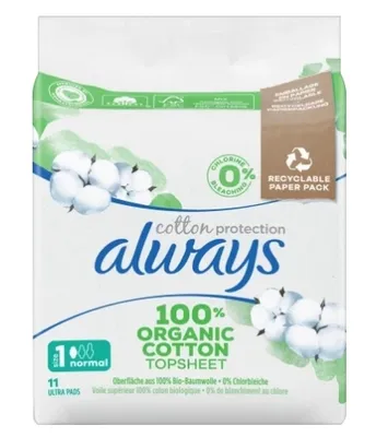 Produktbild von Always Baumwolle Protection Ultra Normal Sanitary Towels with Wings 11 Pads