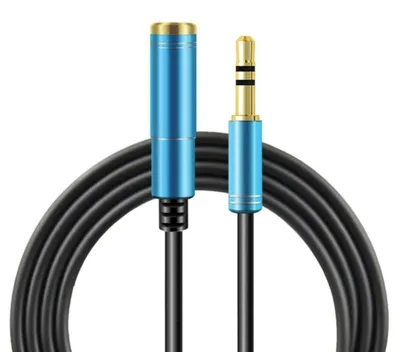 Schwarz-blaue 1 m 3,5-mm-Klinken-Verlängerung