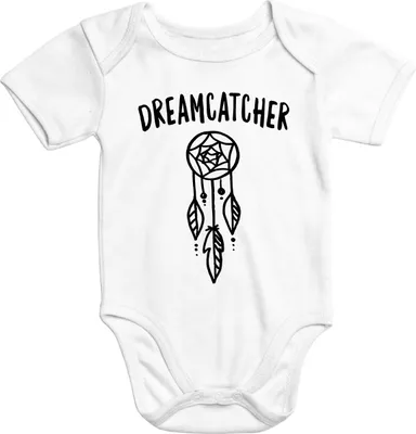 Produktbild von kurzarm Baby Body mit Aufdruck Dreamcatcher Traumfänger Baumwolle Moonworks® 3-6 Monate