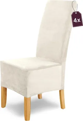 Produktbild von Famanu Stuhlhussen Elastisch Velours - Set von 4