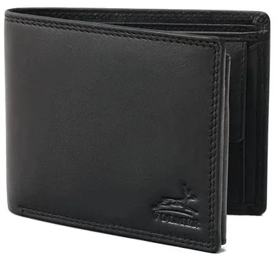 Zdjęcie produktu dla Portfel męski skórzany ochrona RFID podwójny szew 9 przegródek
