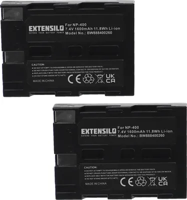 Produktbild von EXTENSILO 2x Akku kompatibel mit Minolta Dimage A2, A1 Kamera (1600 mAh, 7,4 V, Li-Ion)
